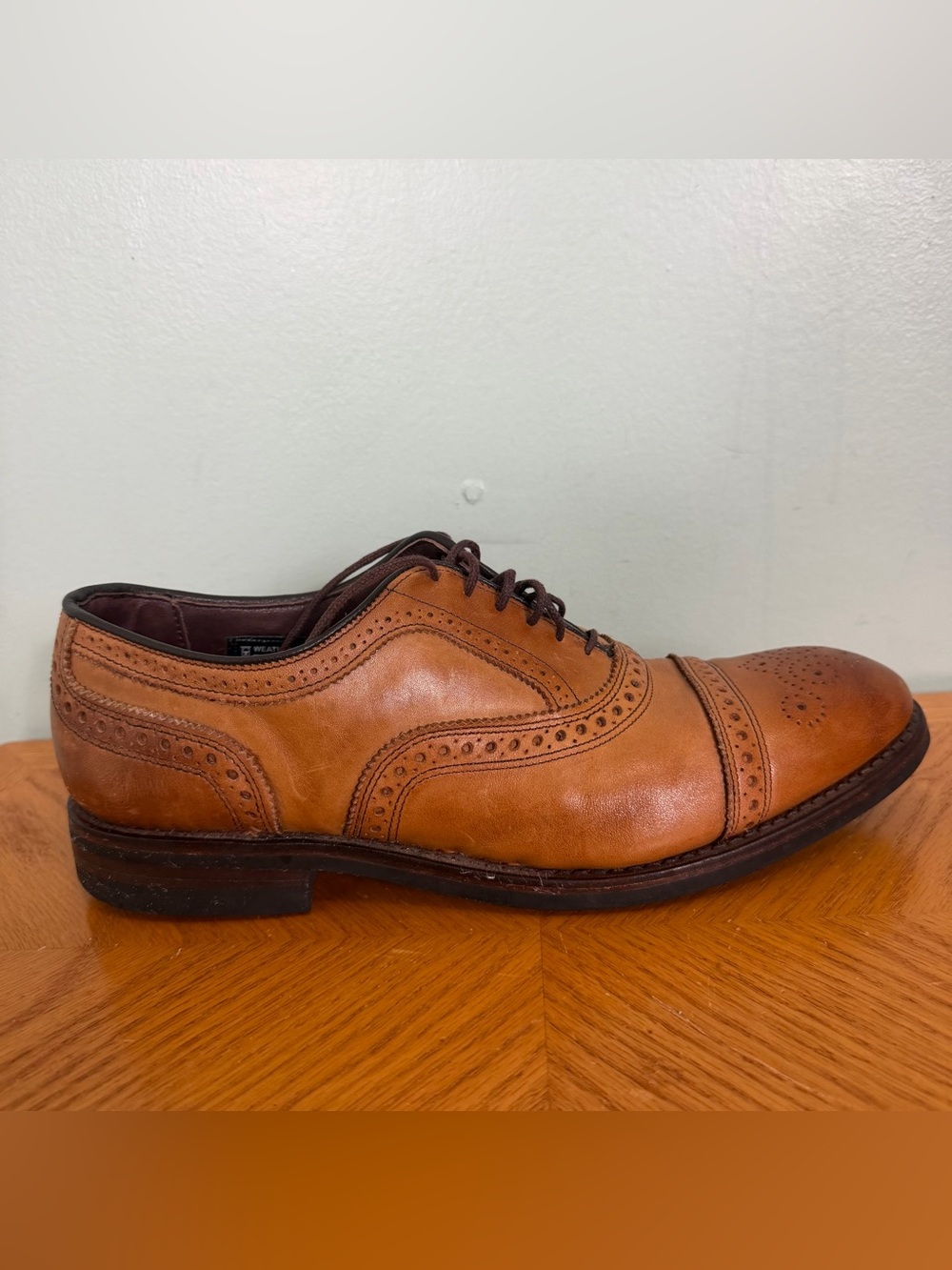 Allen Edmonds Strand Cap Toe Oxford Dress Shoe Dainite Sole Walnut Brown Leather - Picture 3 of 11